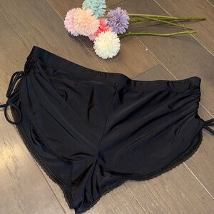 🖤 SAVAGE x FENTY Sexy Black Ruched Pajama Bottoms sz 14 / 16